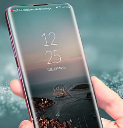 Вот и позирует на фотографиях дисплей смартфона Samaung Galaxy S10