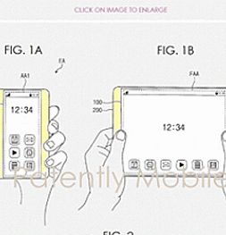 Компания Samsung патентует новый смартфон, оснащенный растяжимым дисплеем