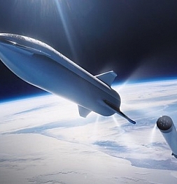 Бизнесмен Илон Маск показал фотографии экспериментального корабля SpaceX Starship