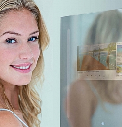 Скоро по всему миру начнет продаваться умное зеркало, которое можно будет установить в ванной