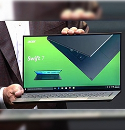 Ноутбук Acer Swift 7 (2109) на чипсете Intel Core i7-8500Y - нововведения и концептуальные отличия от предыдущих версий
