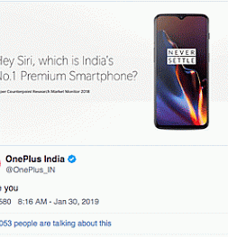 OnePlus троллит Apple, отмечая лидирующее положение среди премиальных смартфонов Индии