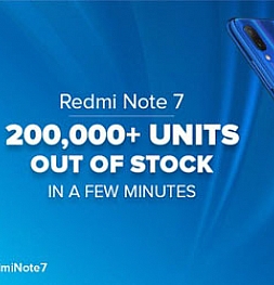 Redmi Note 7 за несколько минут разошелся тиражом более 200 000 экземпляров