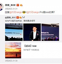 В Huawei P30 Pro используется дисплей от BOE