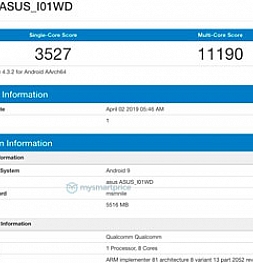 ASUS ZenFone 6 был замечен в базе данных Geekbench