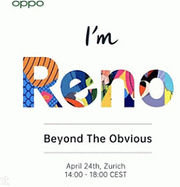 OPPO Reno 5G будет представлен в Цюрихе 24 апреля