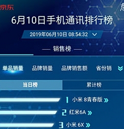 Xiaomi занимает 8 мест в Топ-10 на распродажах в JD