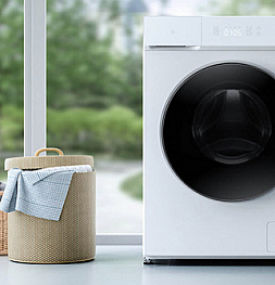 Xiaomi представила новую стиральную машину за 295 долларов. Красиво, эффективно, и с голосовым помощником
