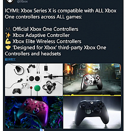 Xbox Series X будет работать с контроллерами и аксессуарами от Xbox One