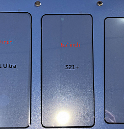 Первое фото защитных стёкол для серии Samsung Galaxy S21 позволяет взглянуть на то, какие у смартфонов будут экраны