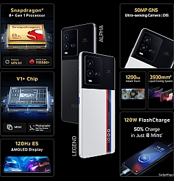 Представлен iQOO 9T: Snapdragon 8+ Gen 1, зарядка на 120 Вт и испарительная камера