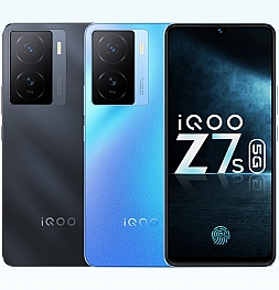 Представлен iQOO Z7s со сканером в дисплее и 44-ваттной зарядкой дешевле 20 000 рублей