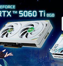 PALIT представляет GeForce RTX™ 5060 Ti 8GB RiTONA OC: наслаждайтесь играми и творчеством с очарованием аниме стилистики