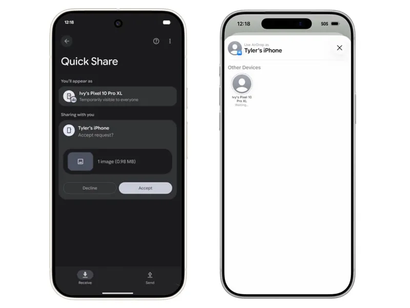 Android научится отправлять файлы на iPhone «как через AirDrop»: Google расширит совместимость Quick Share